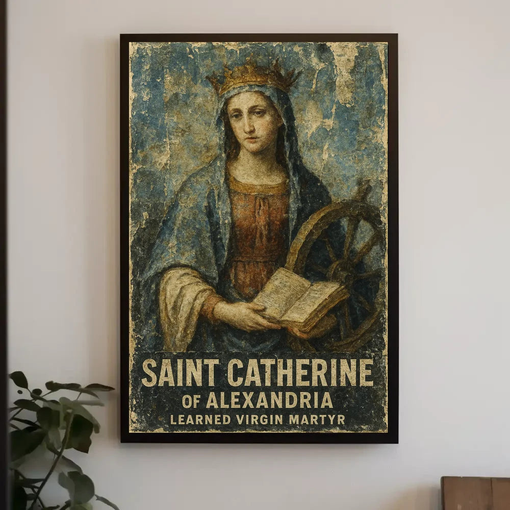 Saint Catherine Vintage Renaissance Religious Art Poster