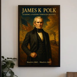 James K. Polk Vintage Historical Poster Art