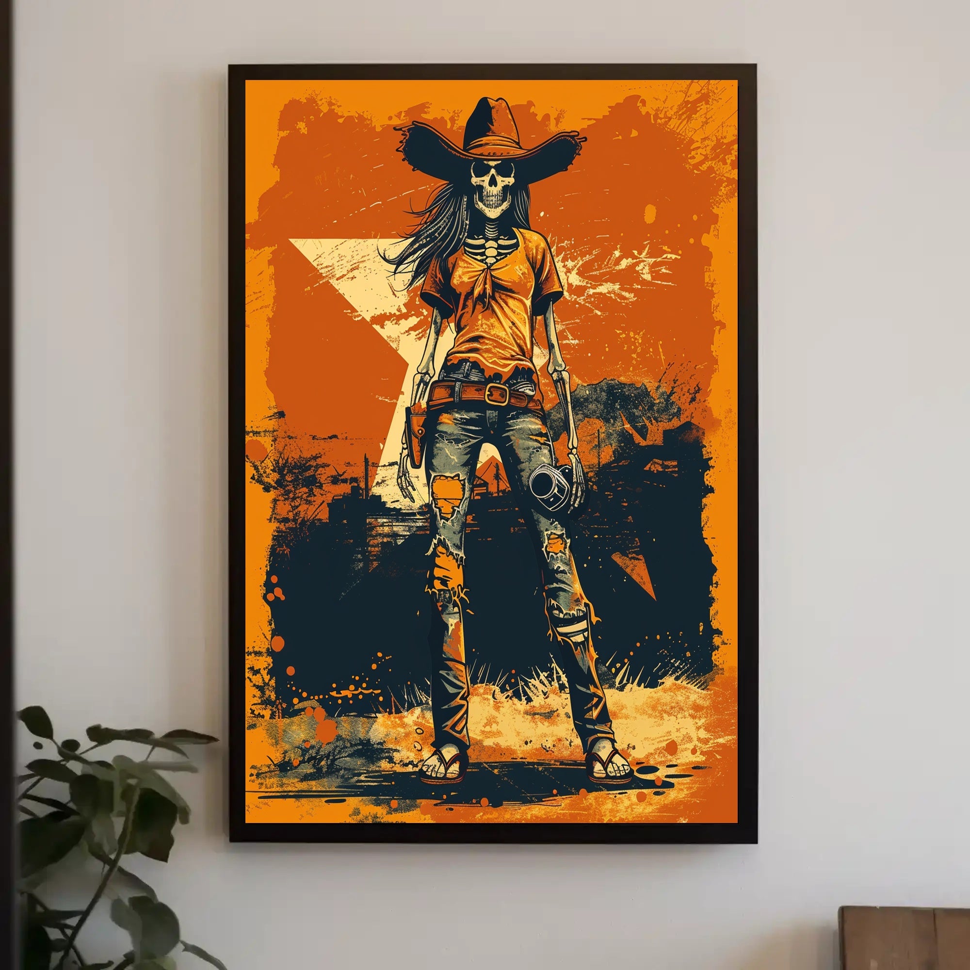 Skeleton Cowboy Poster PosterGoat