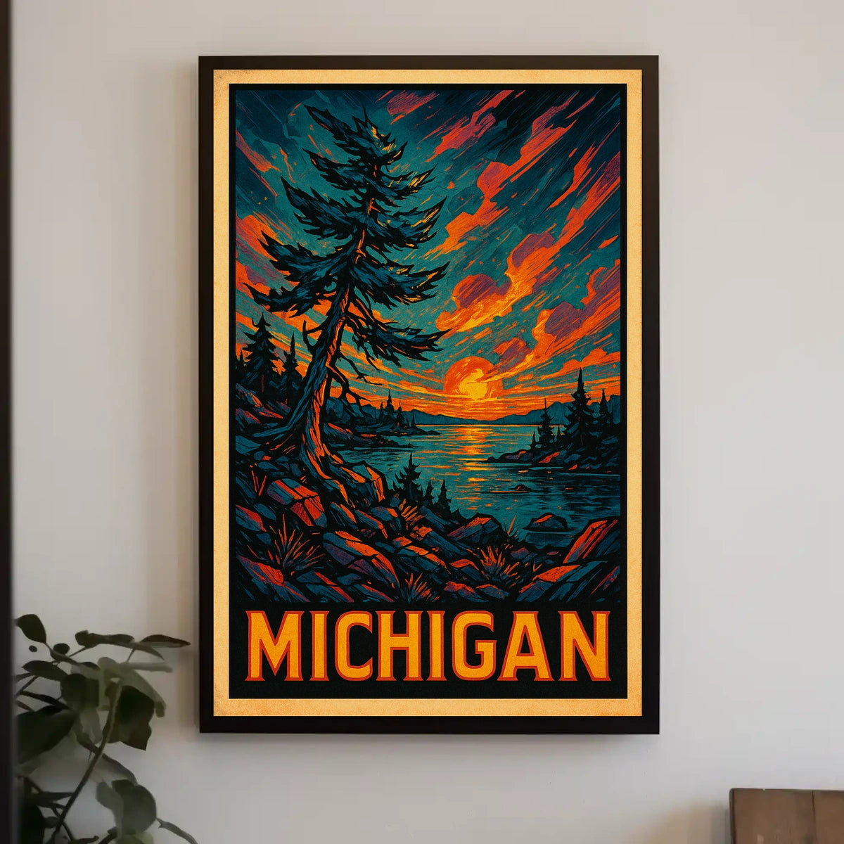 Michigan Sunset Poster