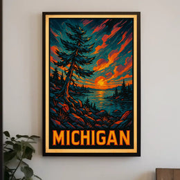 Michigan Sunset Poster