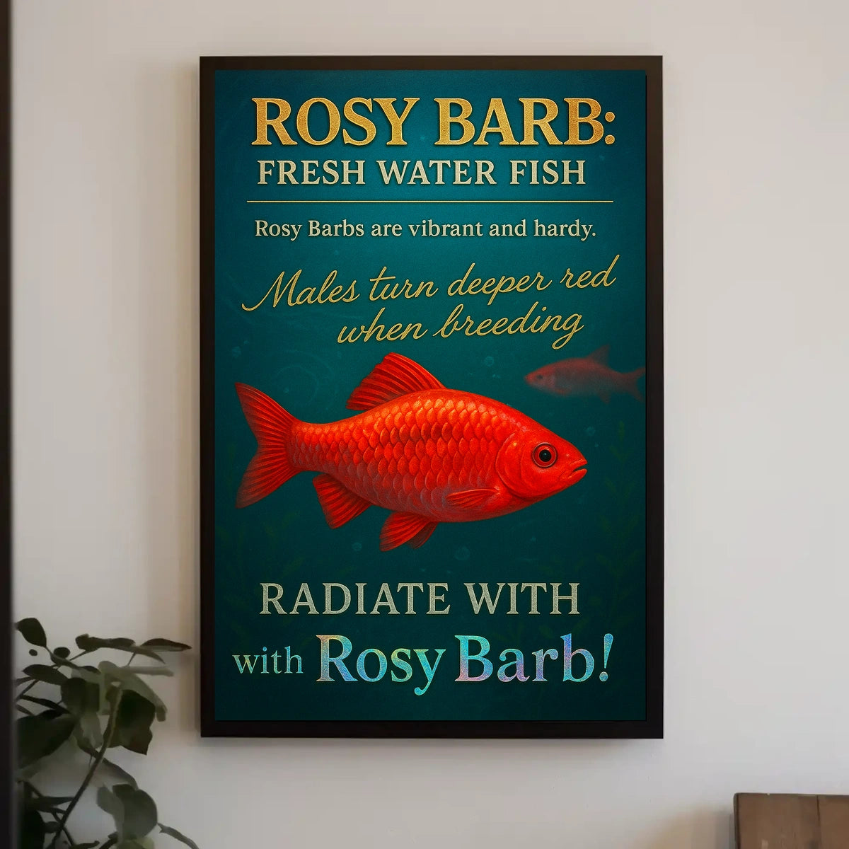 Radiate with Rosy Barb Poster