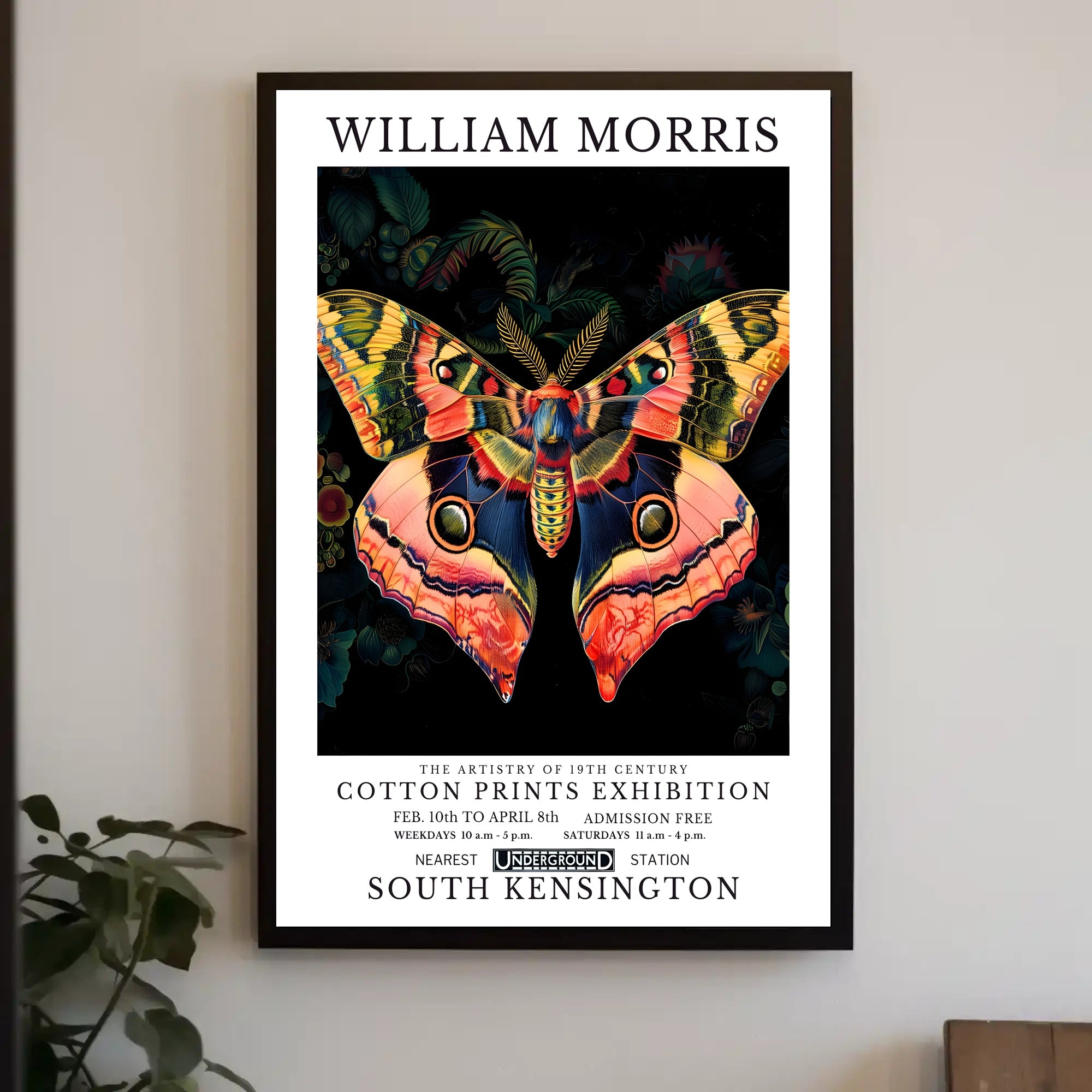 19th-Century William Morris Exhibition Arts and Crafts Poster