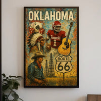 Oklahoma Heritage Collage Poster