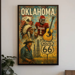 Oklahoma Heritage Collage Poster