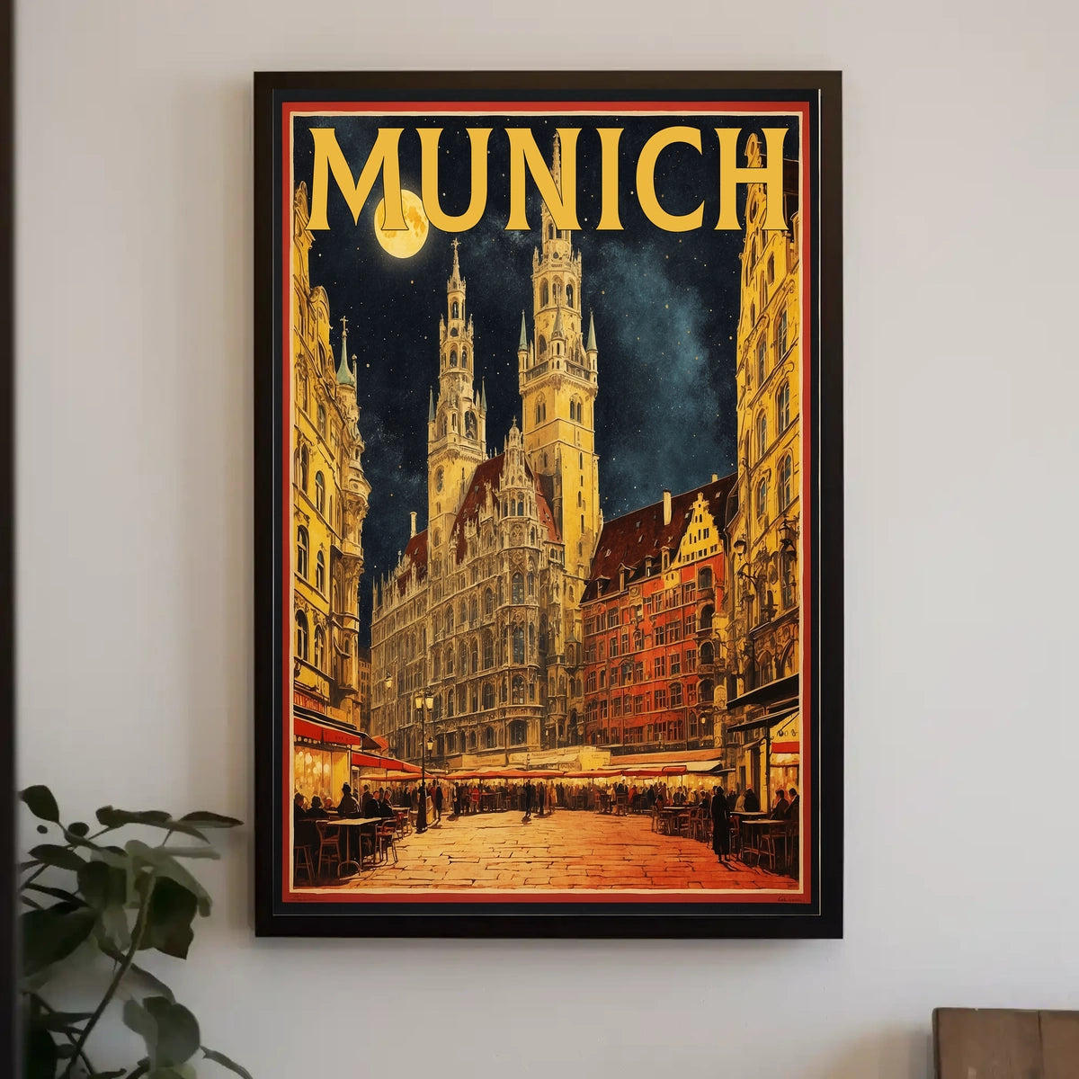 Munich Nightscape Poster