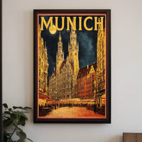 Munich Nightscape Poster