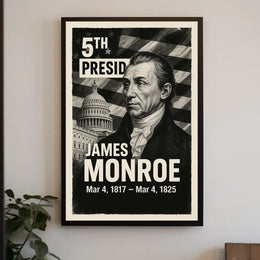 James Monroe 5th President of the United States Digital Montaje Poster