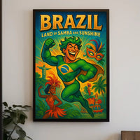 Brazil Land Of Samba And Sunshine Poster