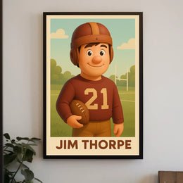 Jim Thorpe Legendary Athlete Poster