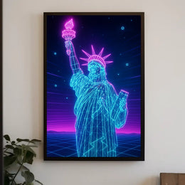Neon Liberty Poster