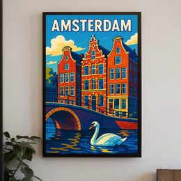 Amsterdam A Vibrant Cityscape Poster