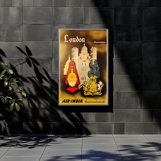 Air India London Travel Poster