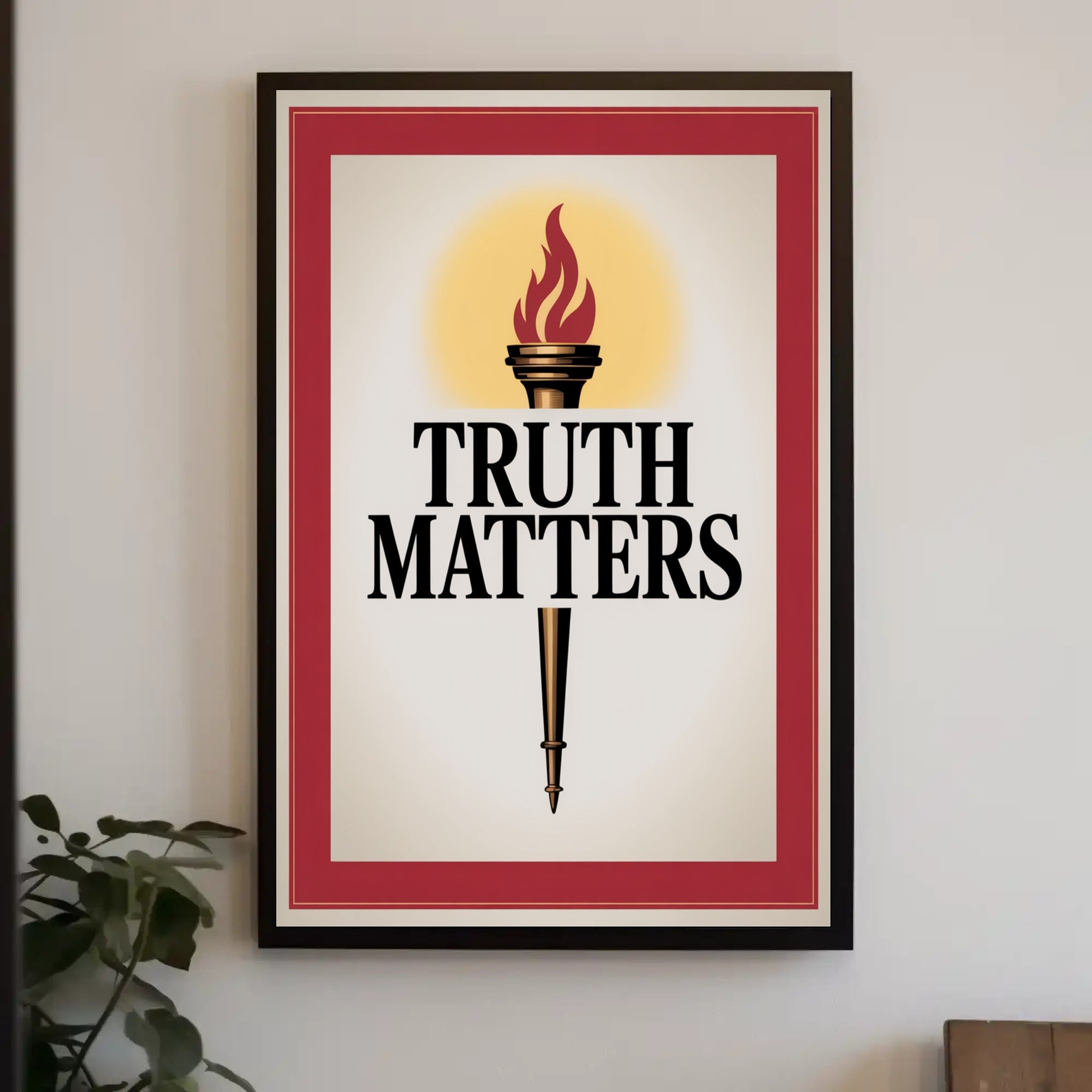 Truth Matters Torch Enlightenment Motivational or Quote Poster