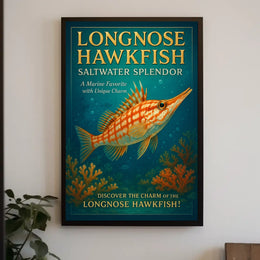 Longnose Hawkfish Saltwater Splendor Poster