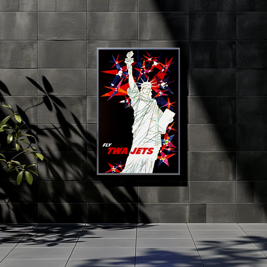 Fly TWA to the Statue of Liberty Travel Poster by David Klein
