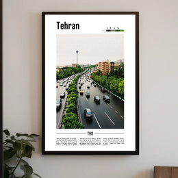 Tehran's Vibrant Cityscape With Milad Tower Urban or Cityscape Poster PosterGoat