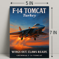 F-14 Tomcat Wings Out, Claws Ready Poster PosterGoat