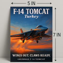 F-14 Tomcat Wings Out, Claws Ready Poster PosterGoat