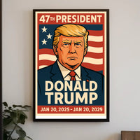 Trump Resolute Leader Pop Art Patriotic Poster