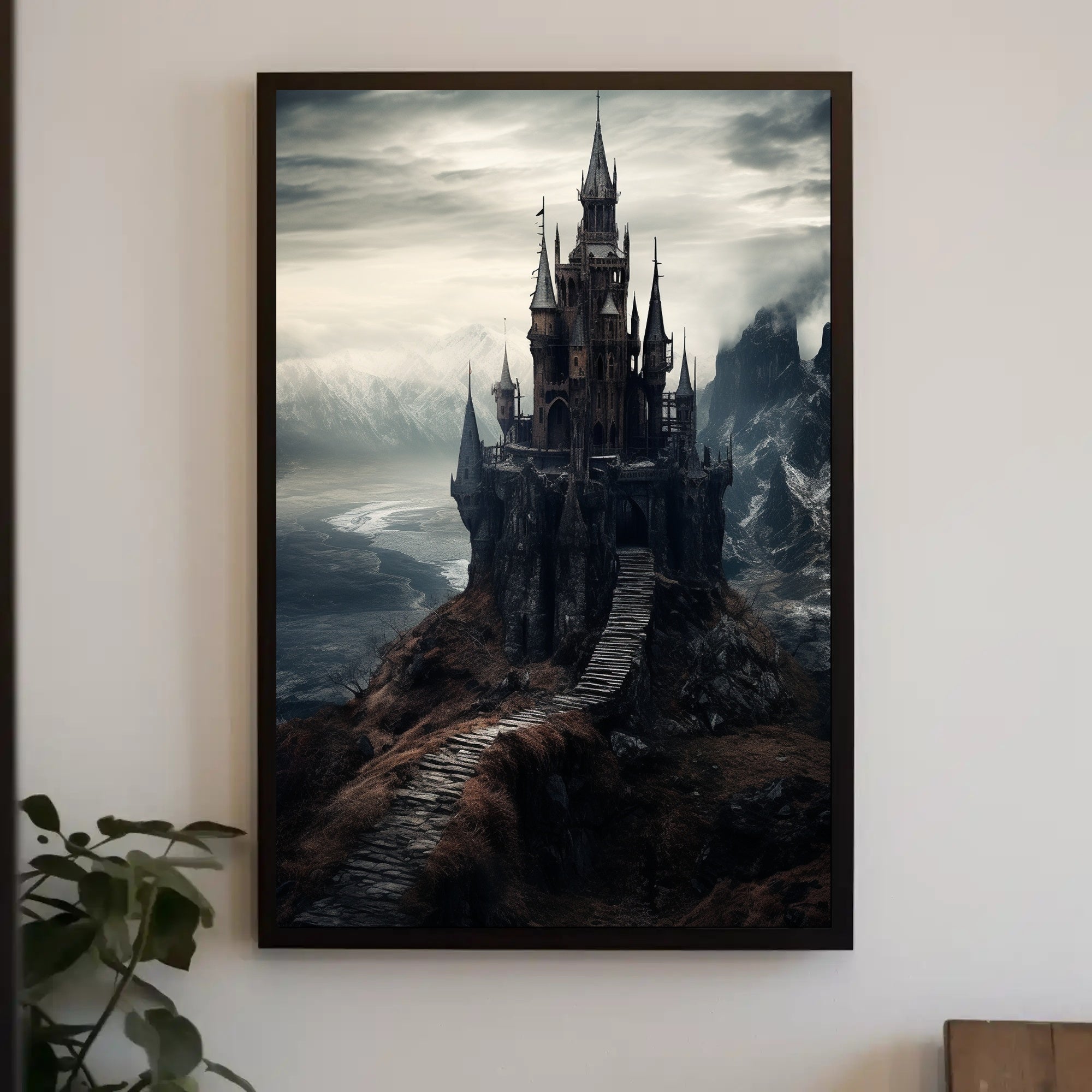 Enchanted Castle On A Cliff Poster