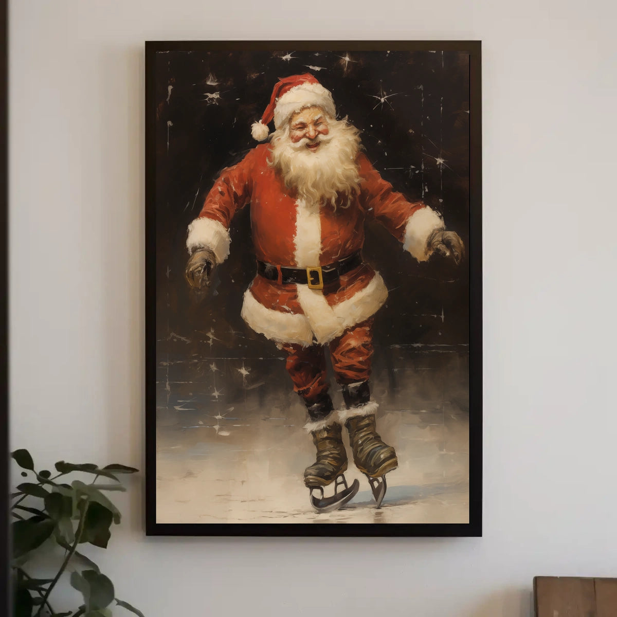SantaS Joyful Skating Poster