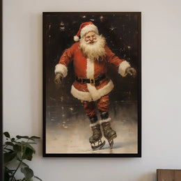 SantaS Joyful Skating Poster