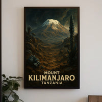 Mount Kilimanjaro Adventure Vintage Poster