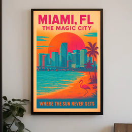 Miami, FL The Magic City Poster