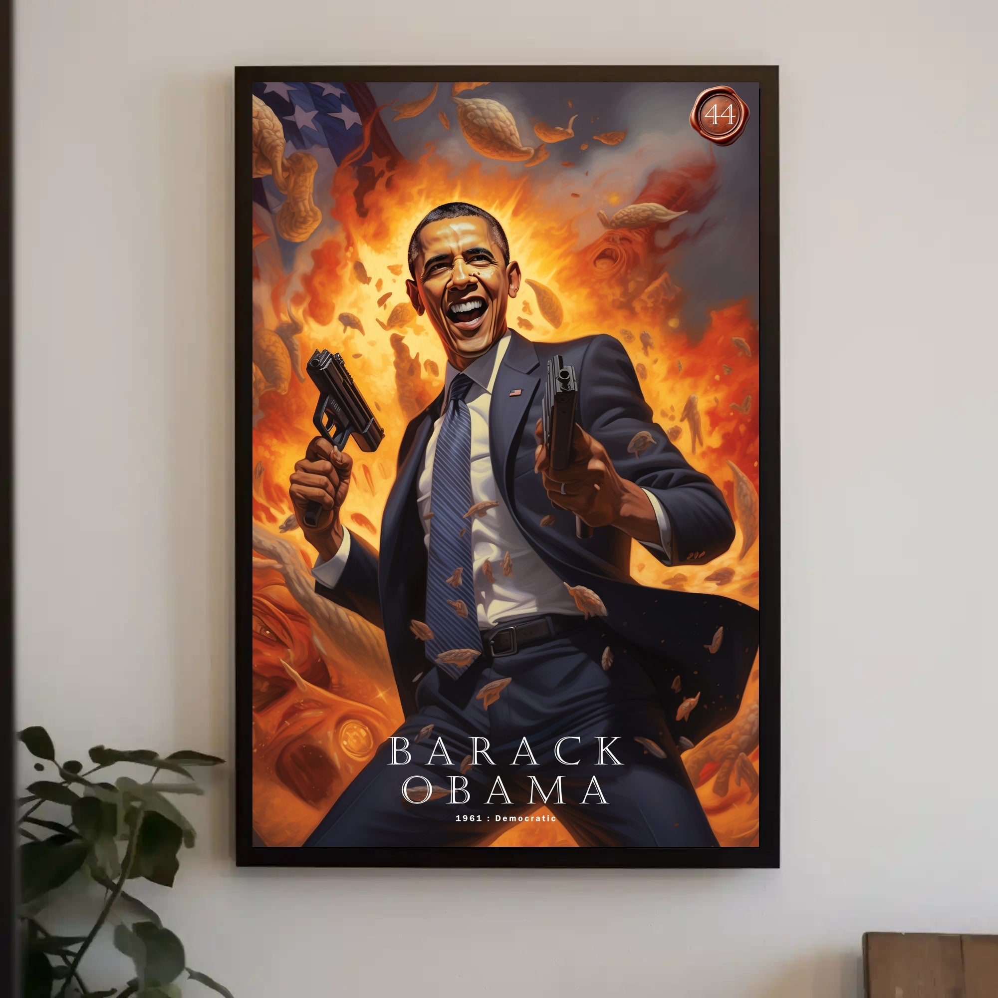 Barack Obama Funny Carton Presidential Poster