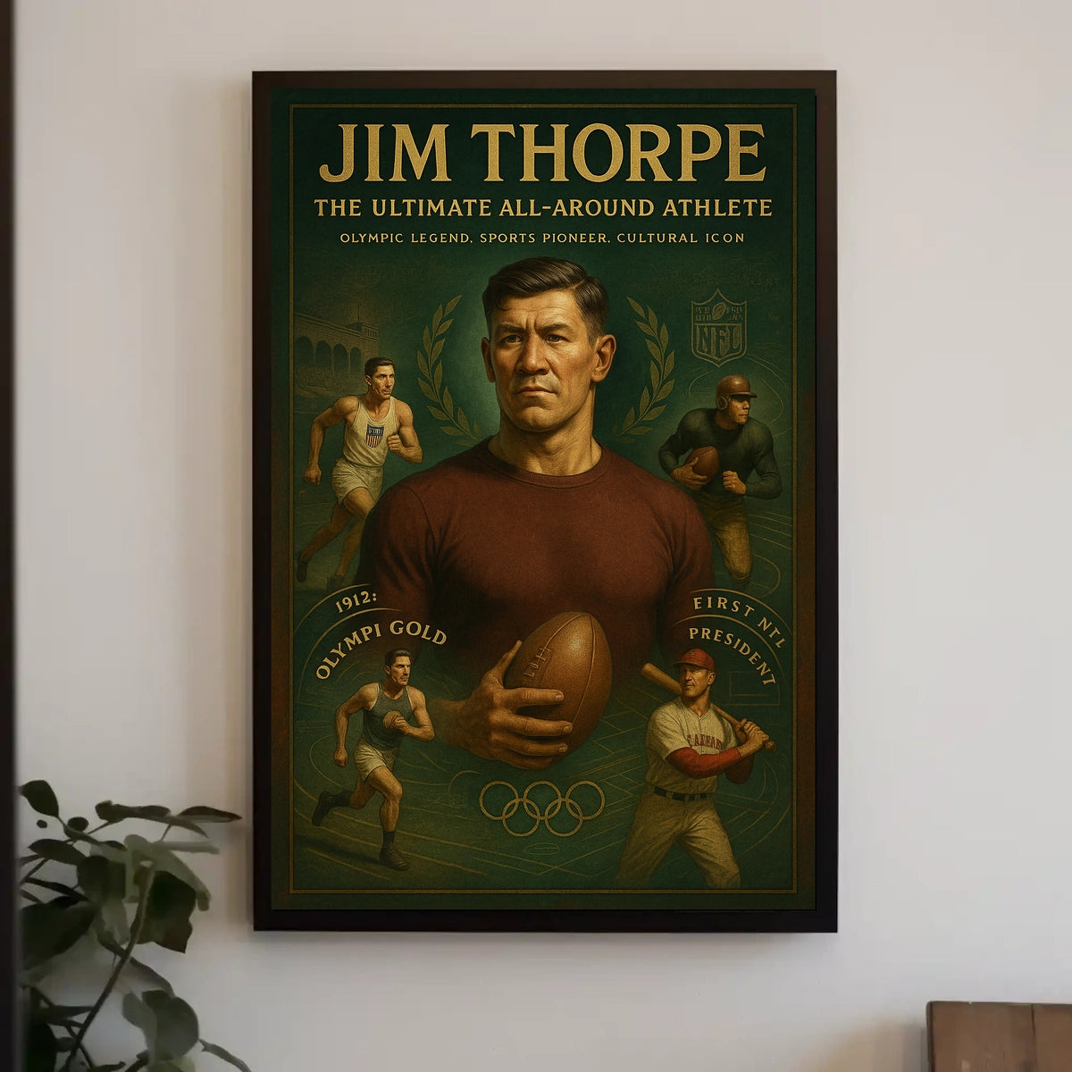Jim Thorpe Legendary Athlete Tribute Jim Thorpe Poster
