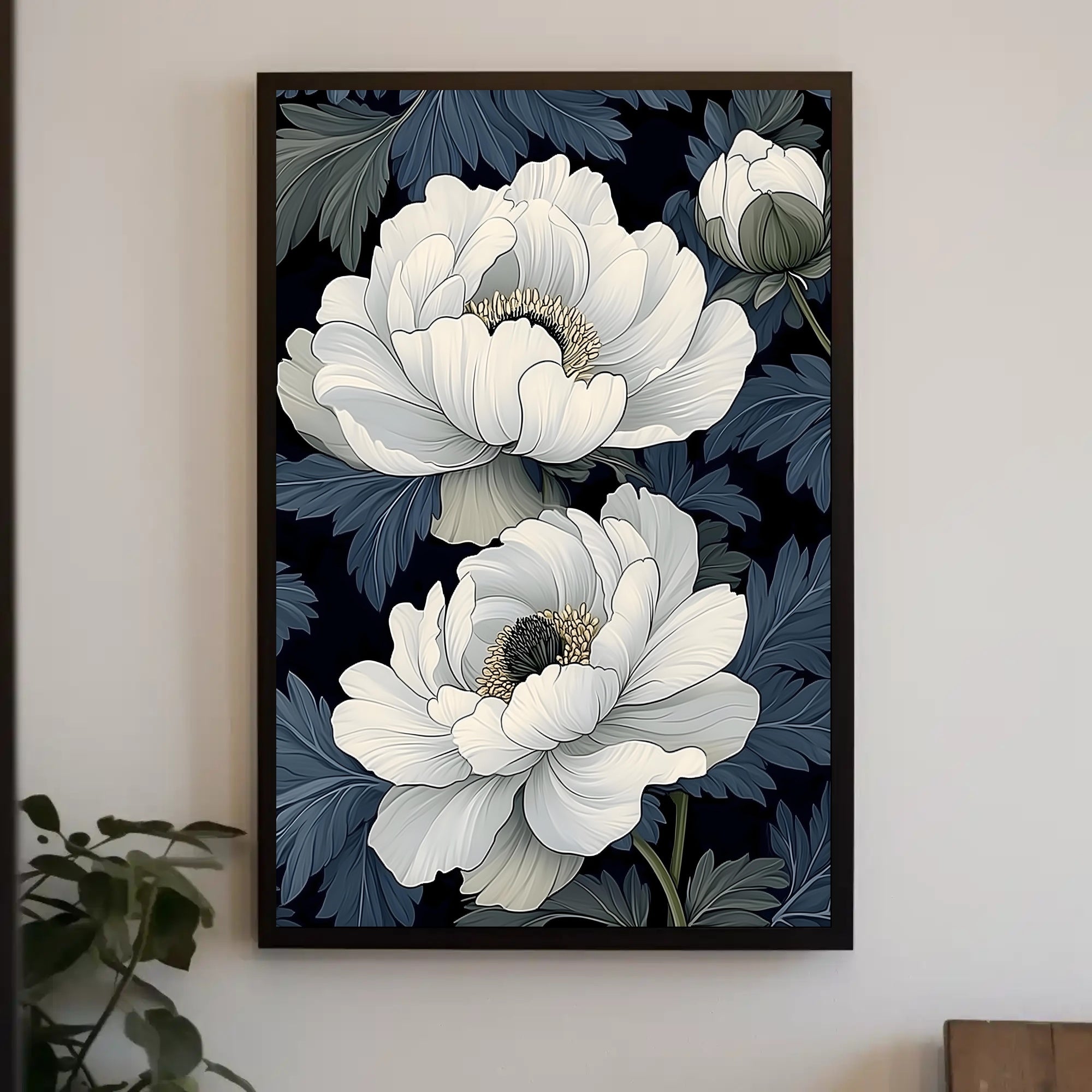 Elegant Floral Design Wall Art Print