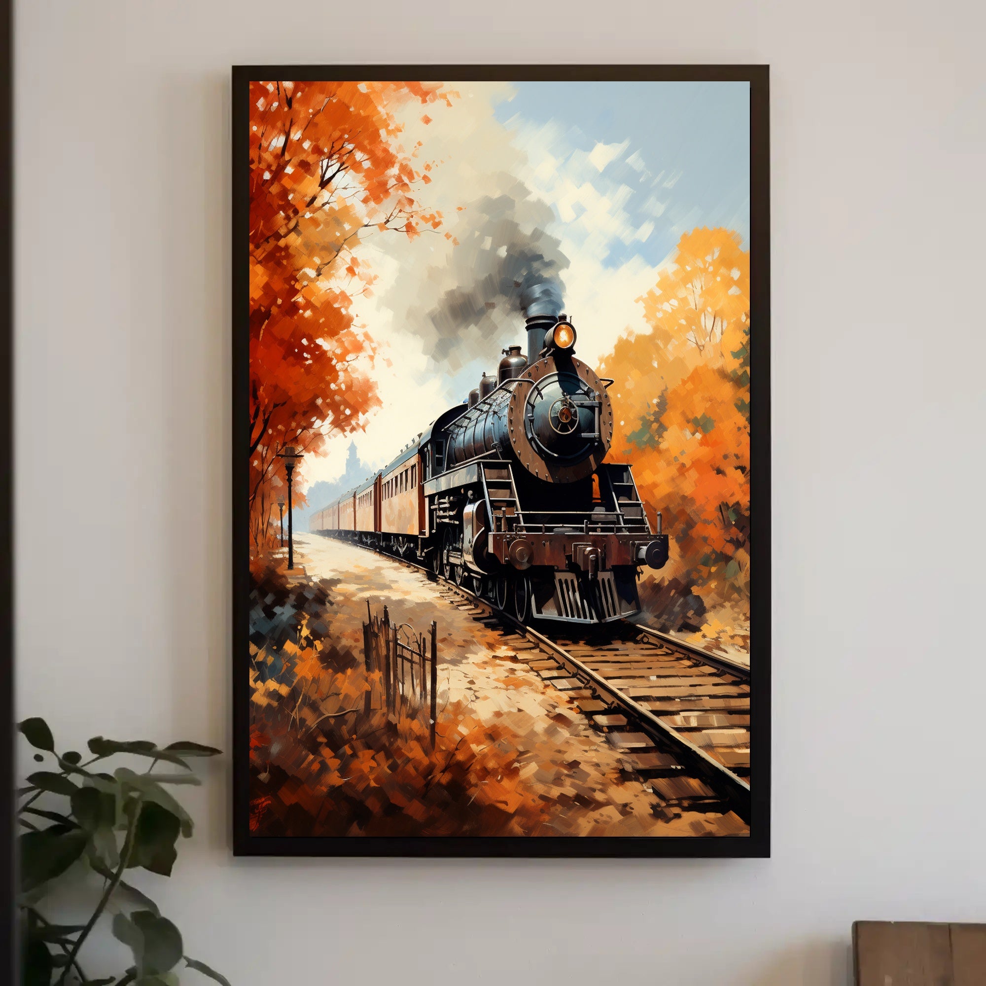 Autumn Journey By Train Poster