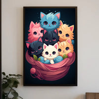 Basket Of Kittens Poster
