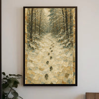 Winter Forest Path Poster