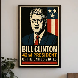 Bill Clinton 42nd President Poster