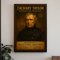 Zachary Taylor Presidential Vintage Art Poster Print