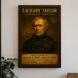 Zachary Taylor Presidential Vintage Art Poster Print