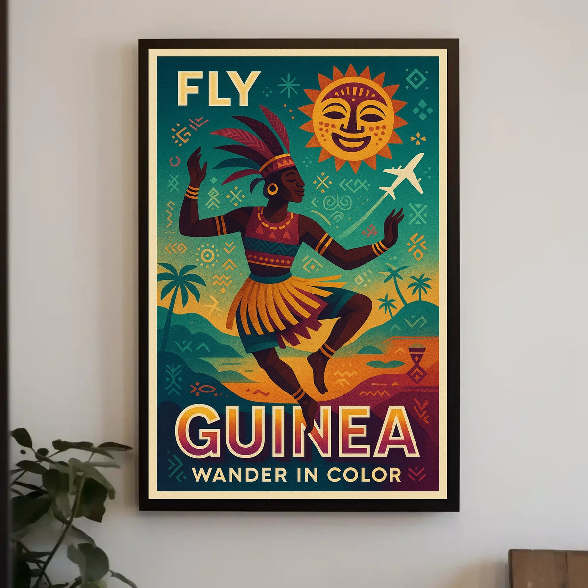 Fly Guinea Wander In Color Poster
