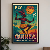 Fly Guinea Wander In Color Poster