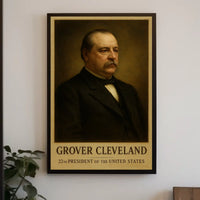Grover Cleveland Presidential Portrait Historic Art Poster