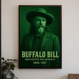 Buffalo Bill Bison Hunter Vintage Historical or Presidential Poster