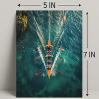Rowing Team In Action Poster PosterGoat