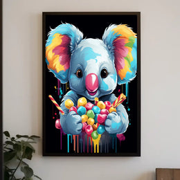 Colorful Koala Delight Poster