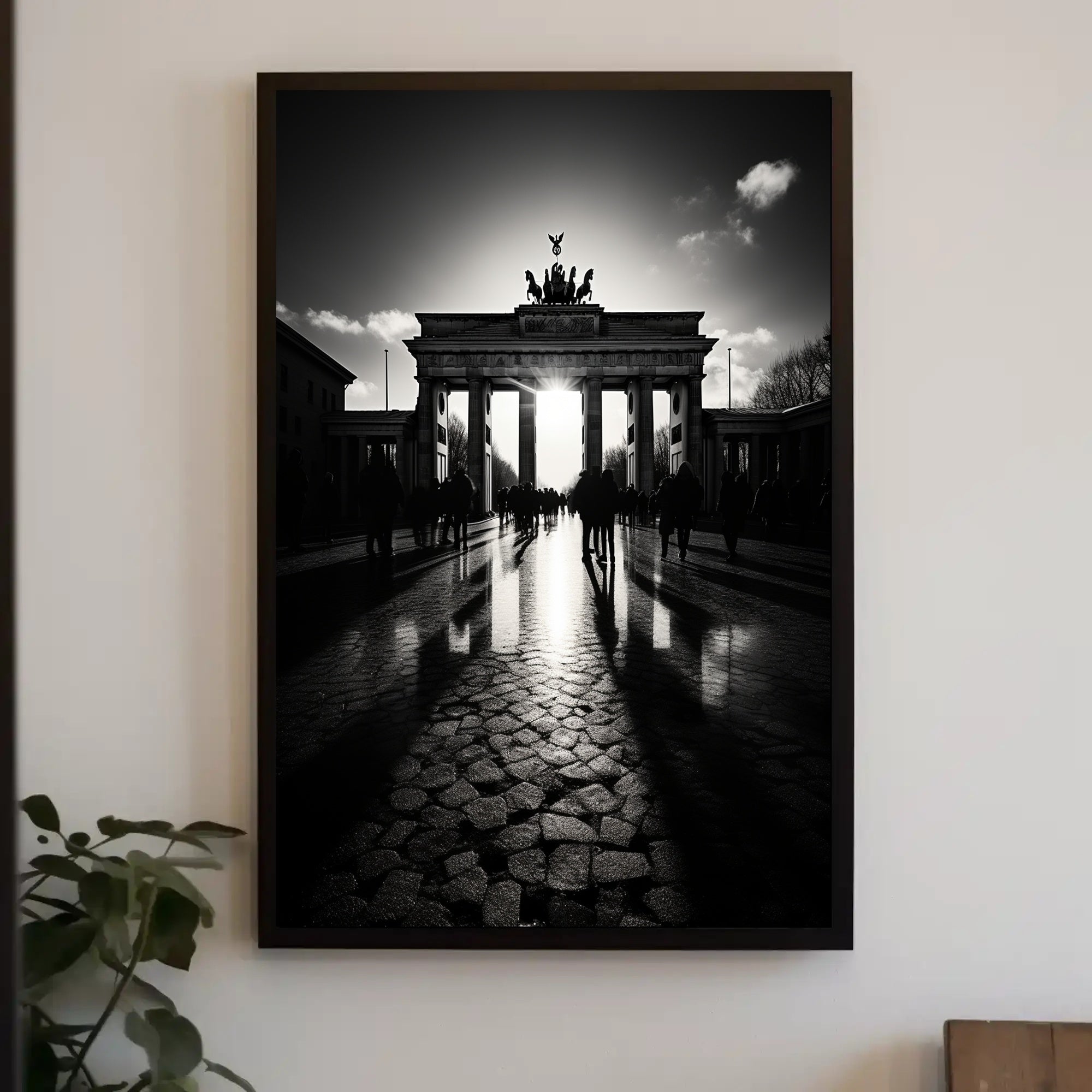 Shadows At The Brandenburg Gate Poster