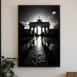 Shadows At The Brandenburg Gate Poster