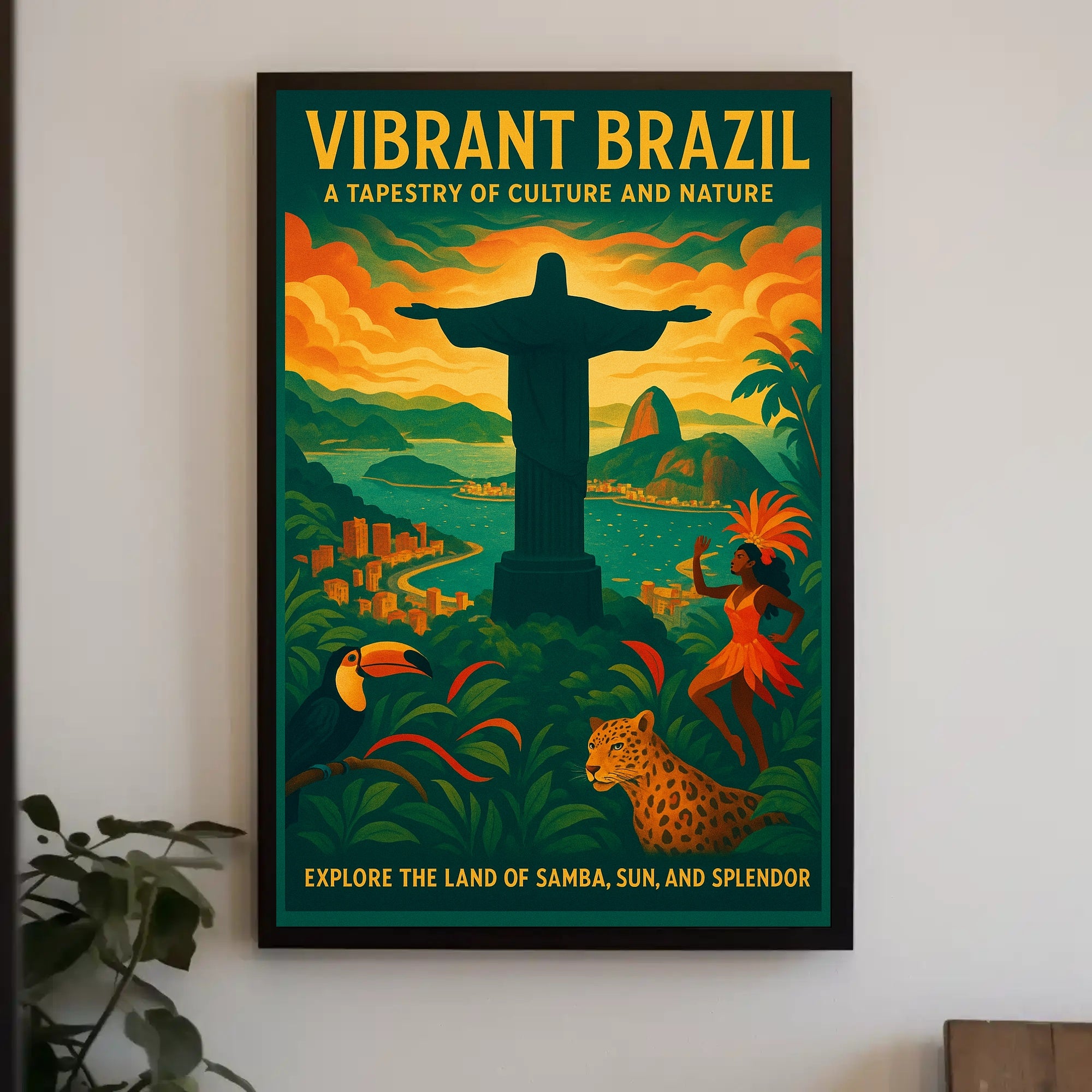 Vibrant Brazil A Tapestry of Culture and Nature Poster