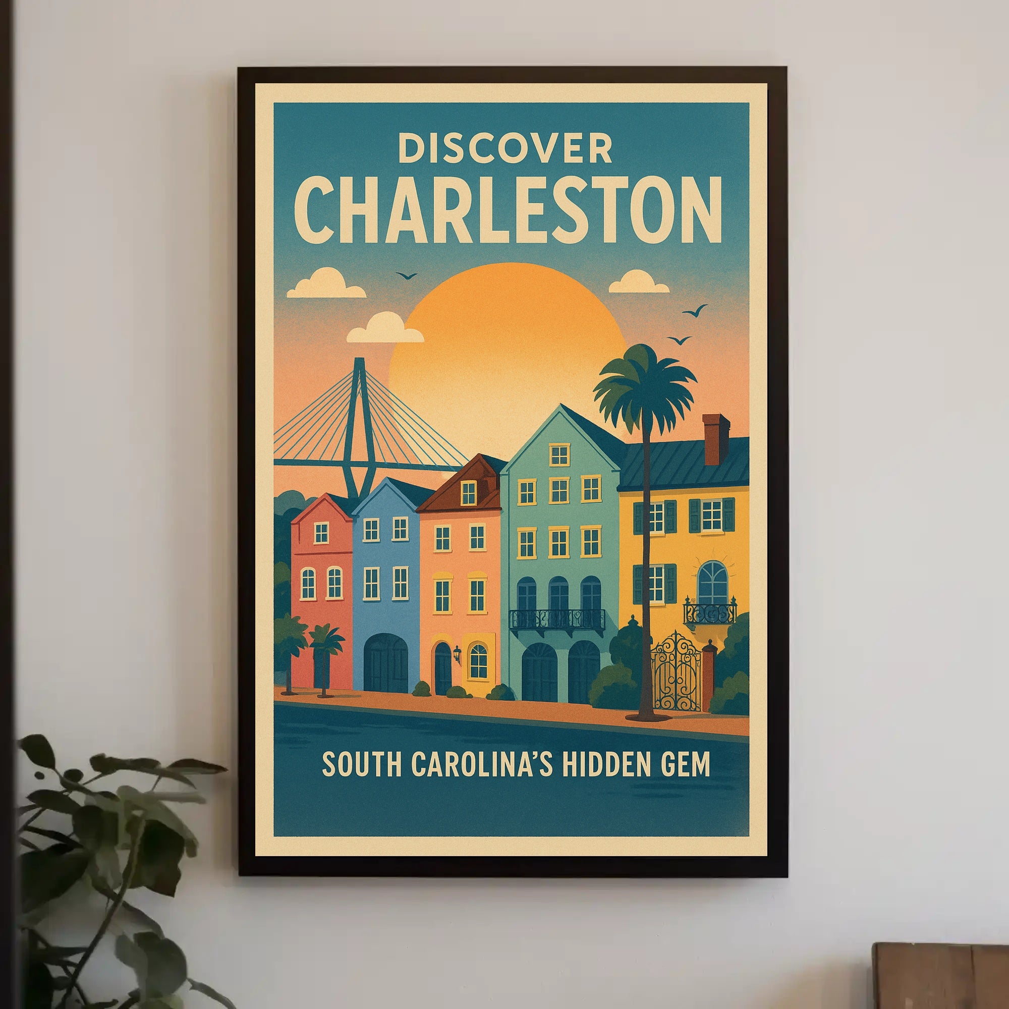 Charleston Vintage Travel Poster