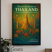 Thailand's Vibrant Wonders: Travel Poster
