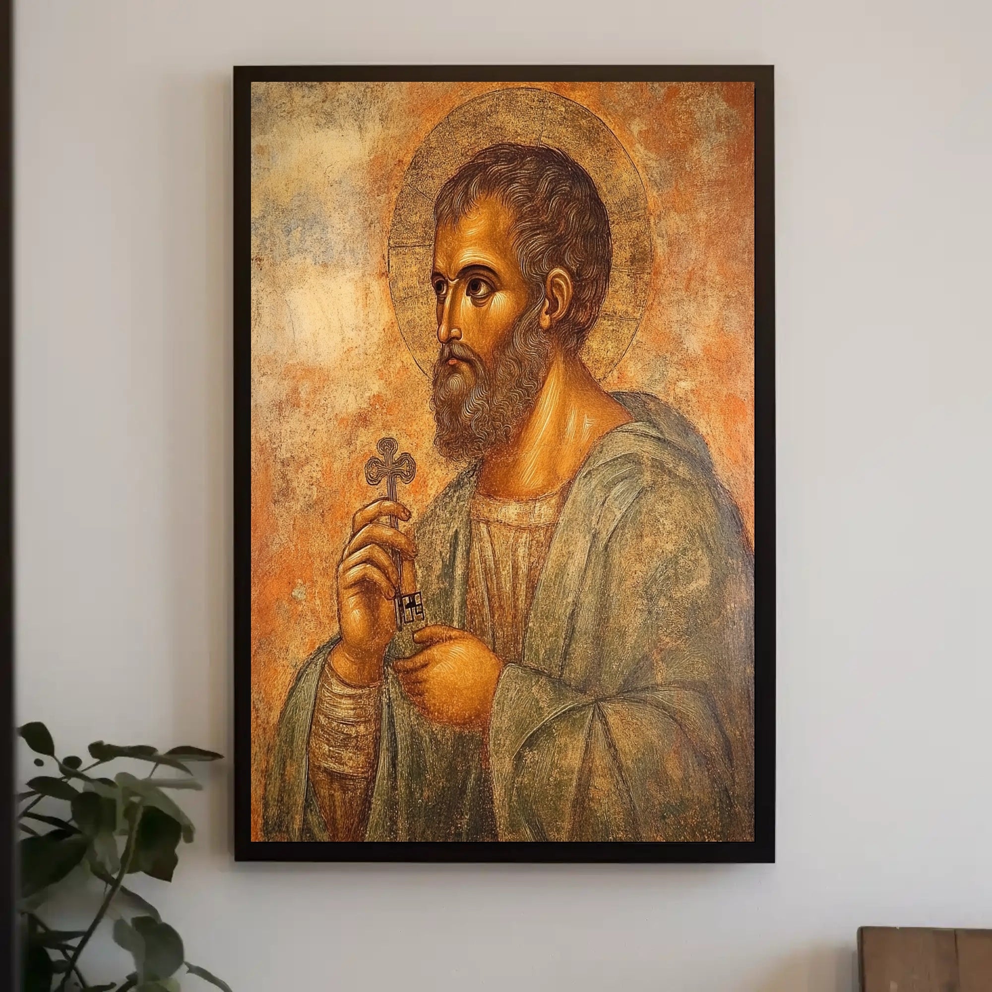 Religious Iconography Art: Byzantine Serenity Cultural Poster